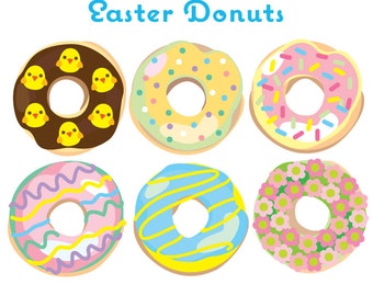 Easter Clipart Donuts Clip Art - Easter Donuts Clipart - Donut Clipart Illustration