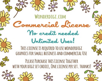 Clipart License - Small Business No Credit License Unlimted - Wonderdigi