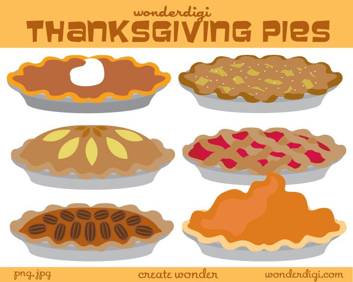 Thanksgiving Clipart Pie Clipart Desserts Food Clip art Etsy