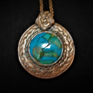 Copper, Turquoise Pendant Necklace, Statement Necklace, Art Jewelry, Wearable Art Jewelry, quality jewelry, extraordinary jewelry