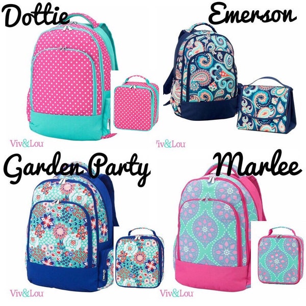 Backpacks ~ Lunchbox ~ Back to School ~ Dottie Backpack ~ Garden Party Backpack ~ Marlee Backpack ~ Emerson Backpack ~Free Embroidery