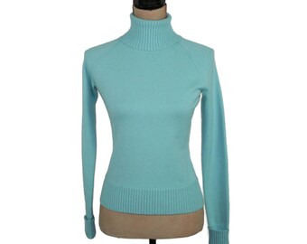 turquoise mock turtleneck