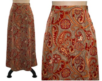 rust colored maxi skirt