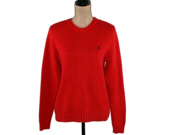 red polo sweater