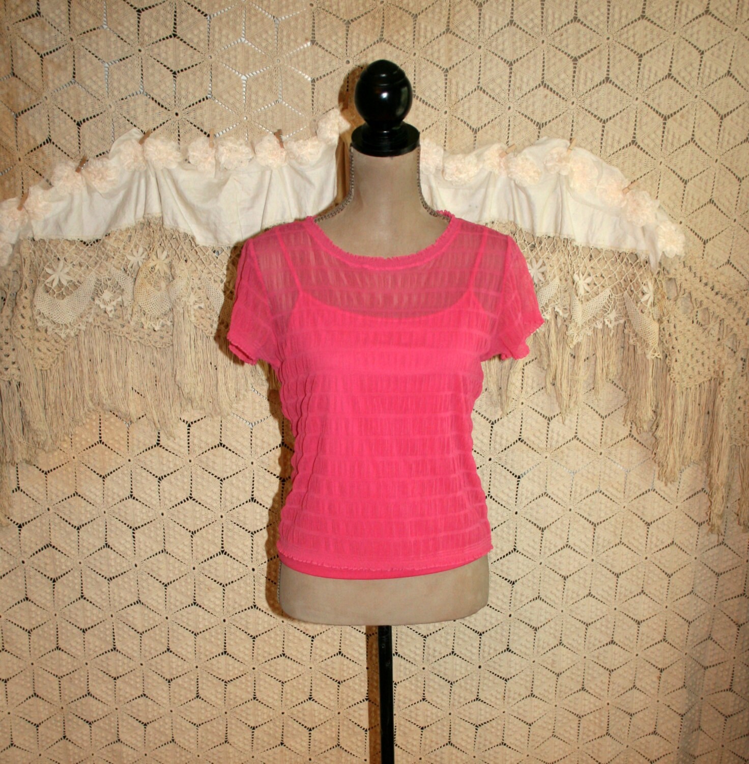 hot pink dressy top
