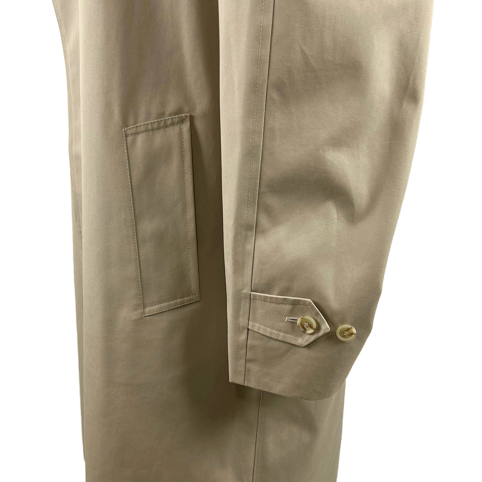 80s Vintage Men's Raincoat With Plush Zip Out Lining, Beige 80s Vintage Men's Raincoat With Plush Zip Out Lining, Beige