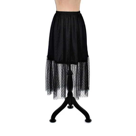 Black Tulle Skirt Extender Slip Romantic Gothic Boho Goth | Etsy