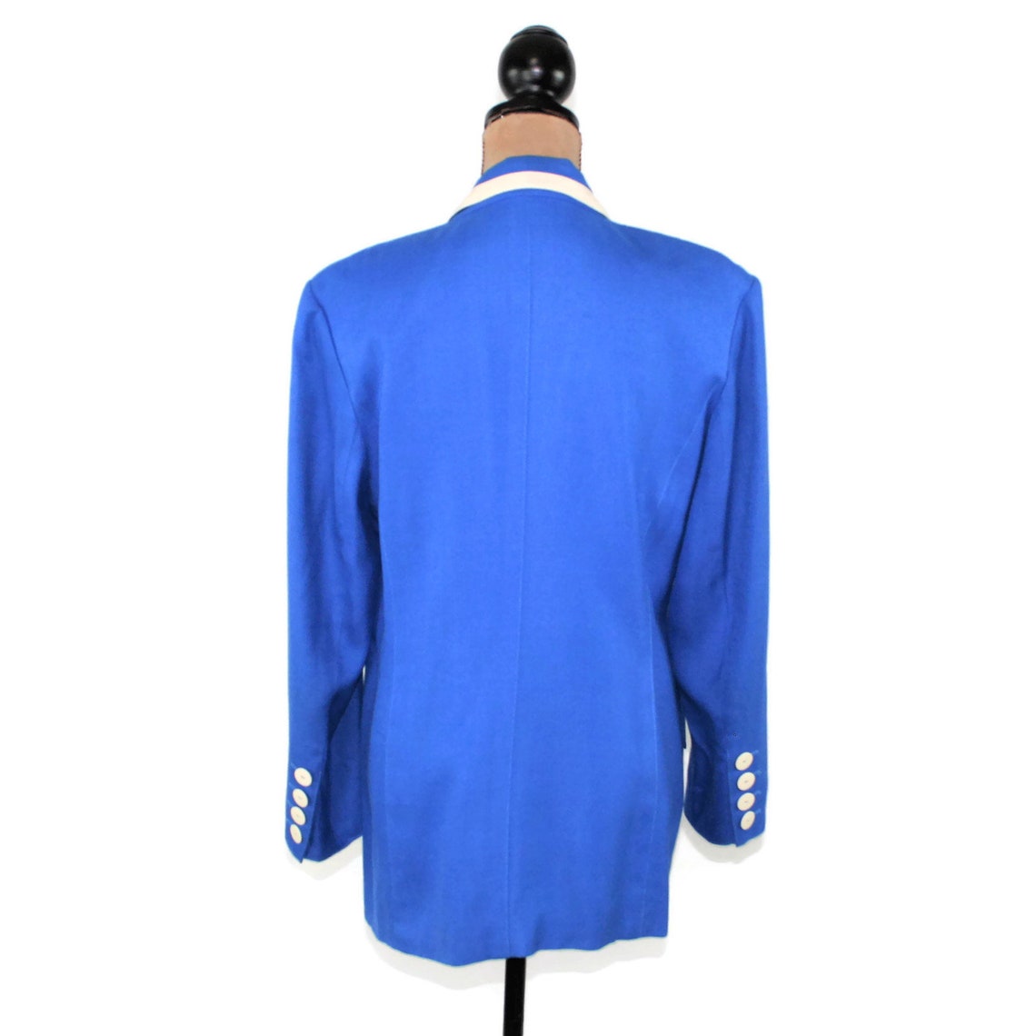 80s Oversized Shoulder Pad Blazer Women Medium Double Etsy