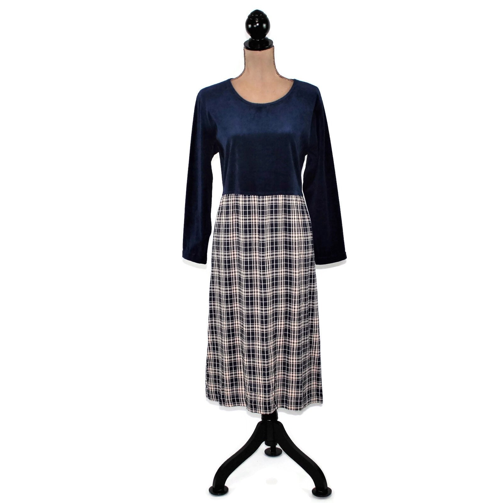 blue velour dress