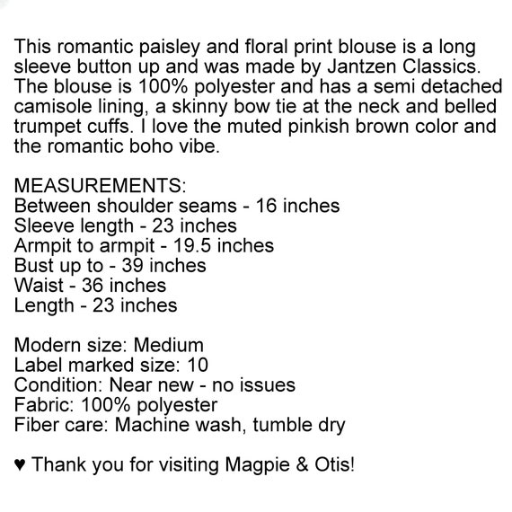 M 80s Floral Print Blouse Medium, Romantic Bell C… - image 8