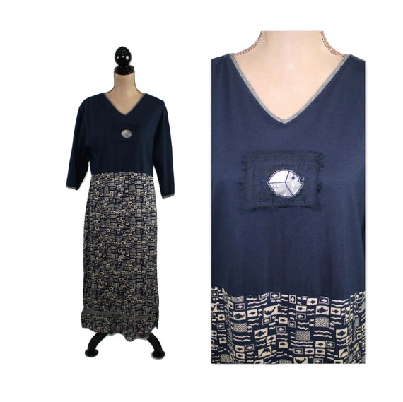 Fish Print Maxi Dress 