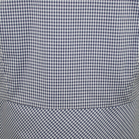 Blue & White Gingham Top 2X 3X, Plus Size Sleevel… - image 2