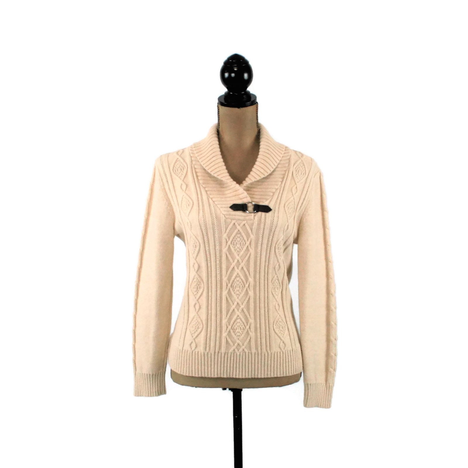 Chaus Womens Long Sleeve Shawl Collar Cardigan