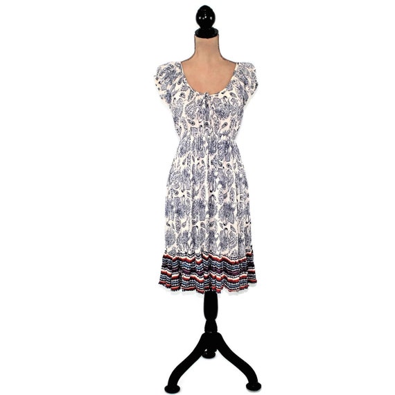 white peasant dress short