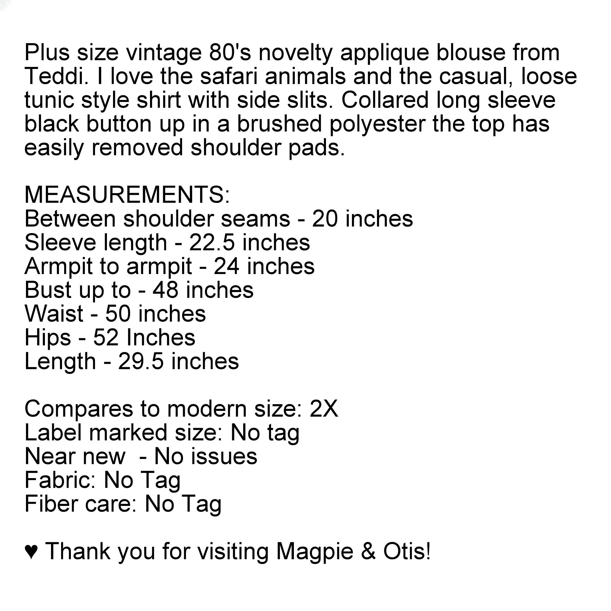 2X 80s Plus Size Applique Blouse, Long Sleeve Black Shirt 2X 80s Plus Size Applique Blouse, Long Sleeve Black Shirt