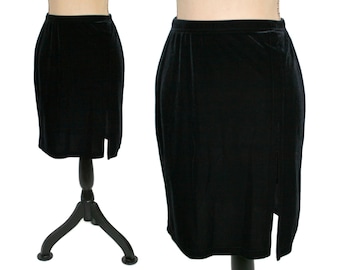 Black Velvet Skirt - Etsy