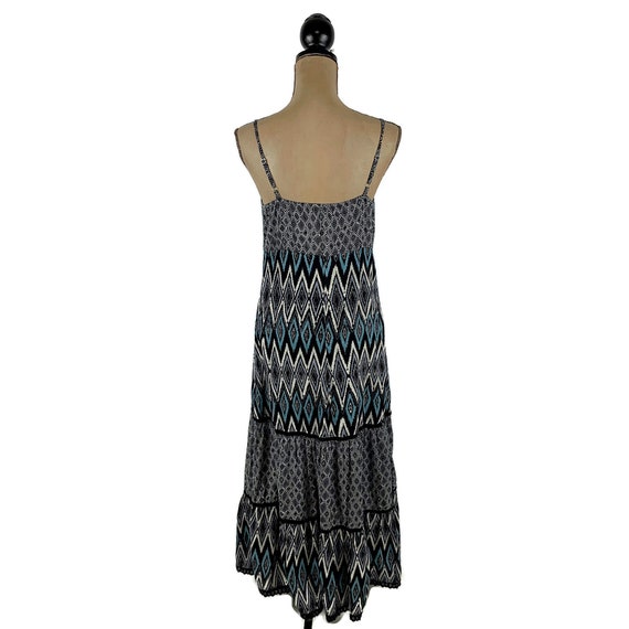 S 90s Y2K Long Cotton Tiered Maxi Dress, Boho Spa… - image 7