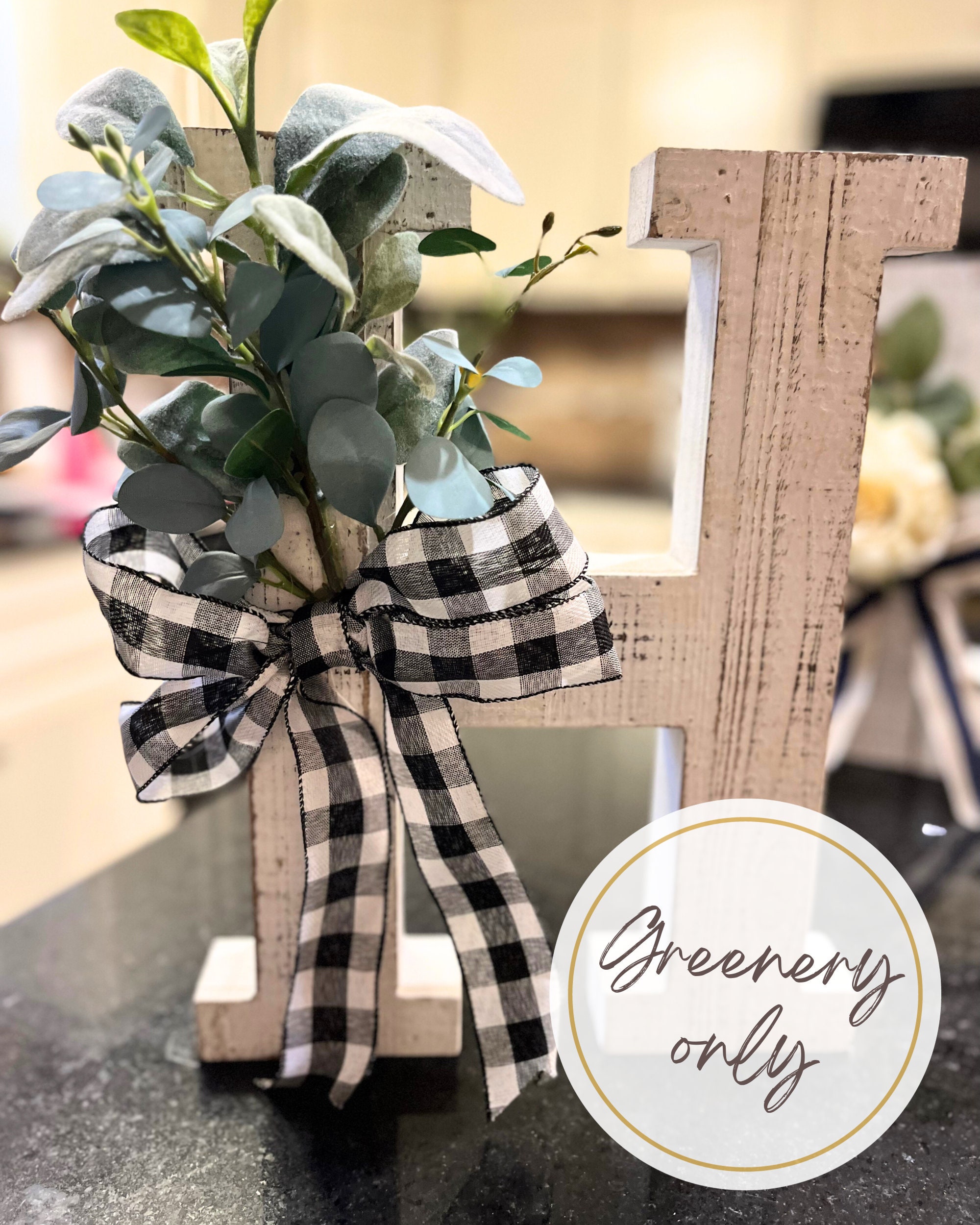 CUSTOM Floral Rustic Wooden Letter - Etsy