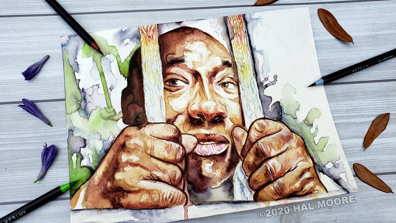 John Coffey from the Green Mile Original Painting of