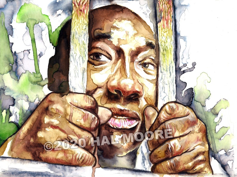 John Coffey from the Green Mile Original Painting of