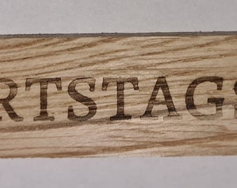 Bastelhölzchen Klötzchen Wunschtext Holz graviert mit Spruch Eiche Esche Buche Kirsche personalisiert und individuell