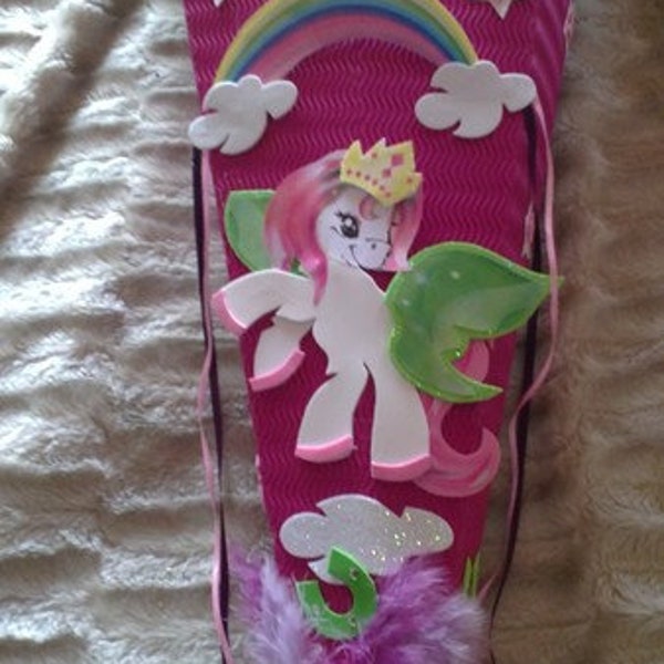 School bag craft set pony or ready made 68 cm or 85 cm blank, individual with or without name