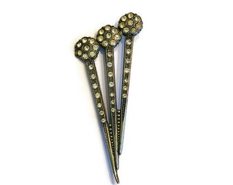 Art Deco Brosche, Pave Strass Brosche, 1920er 1930er Jahre Modeschmuck