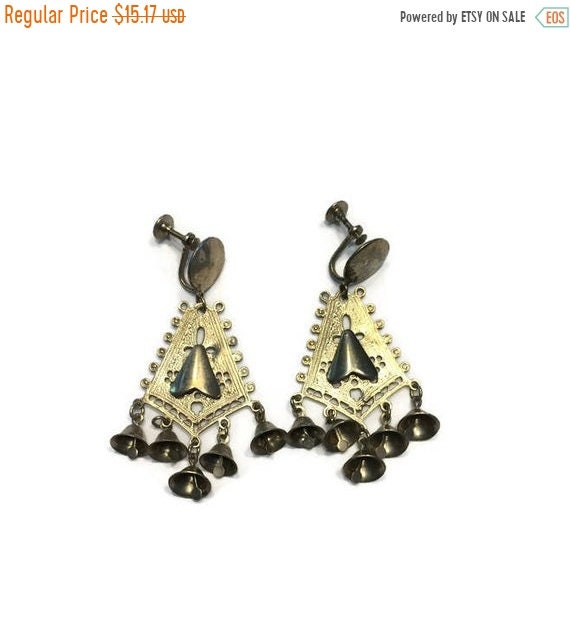 On Sale Vintage Indian Chandelier Earrings Tribal Ch Gem