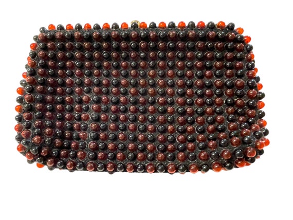 1960s Red and Black Grandee Bead Purse, Vintage C… - image 2