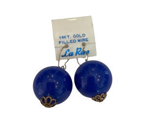 Signed La Rel Deadstock Earrings on Original Cards, Vintage 1960s Dangle Earrings, Choice of Red or Blue,Costume Jewelry