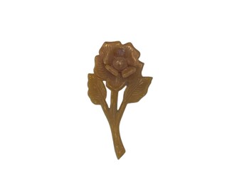 Vintage Celluloid Brooch, Flower Brooch, Costume Jewelry