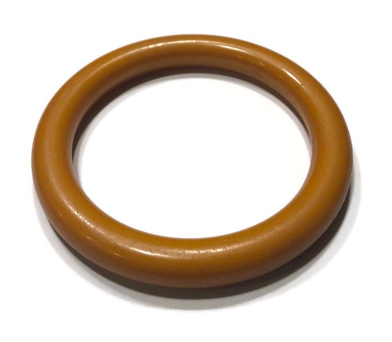 Vintage Bakelite Bangle, Orange or Butterscotch B… - image 2