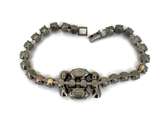 Vintage Rhinestone Bracelet, Signed Joseph Weisne… - image 3