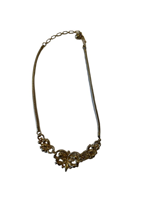 Signed Trifari Patent Pending Necklace, Gold Tone… - image 3