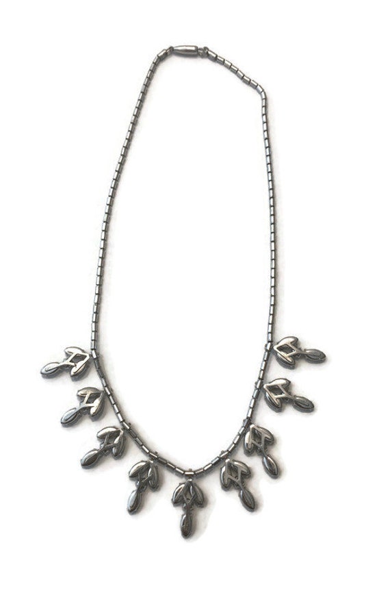 Signed Krementz Necklace, Vintage 1940s Choker wi… - image 3