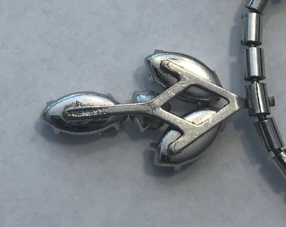 Signed Krementz Necklace, Vintage 1940s Choker wi… - image 4
