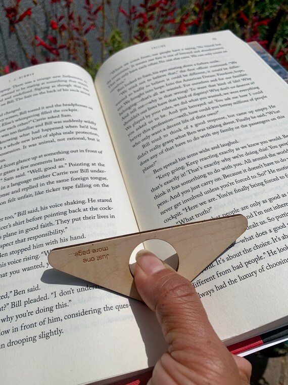 SVG - Wooden thumb page holder for book lovers, handmade personal book assistant, book accessories, reading holder thumb bookmark Il_570xn