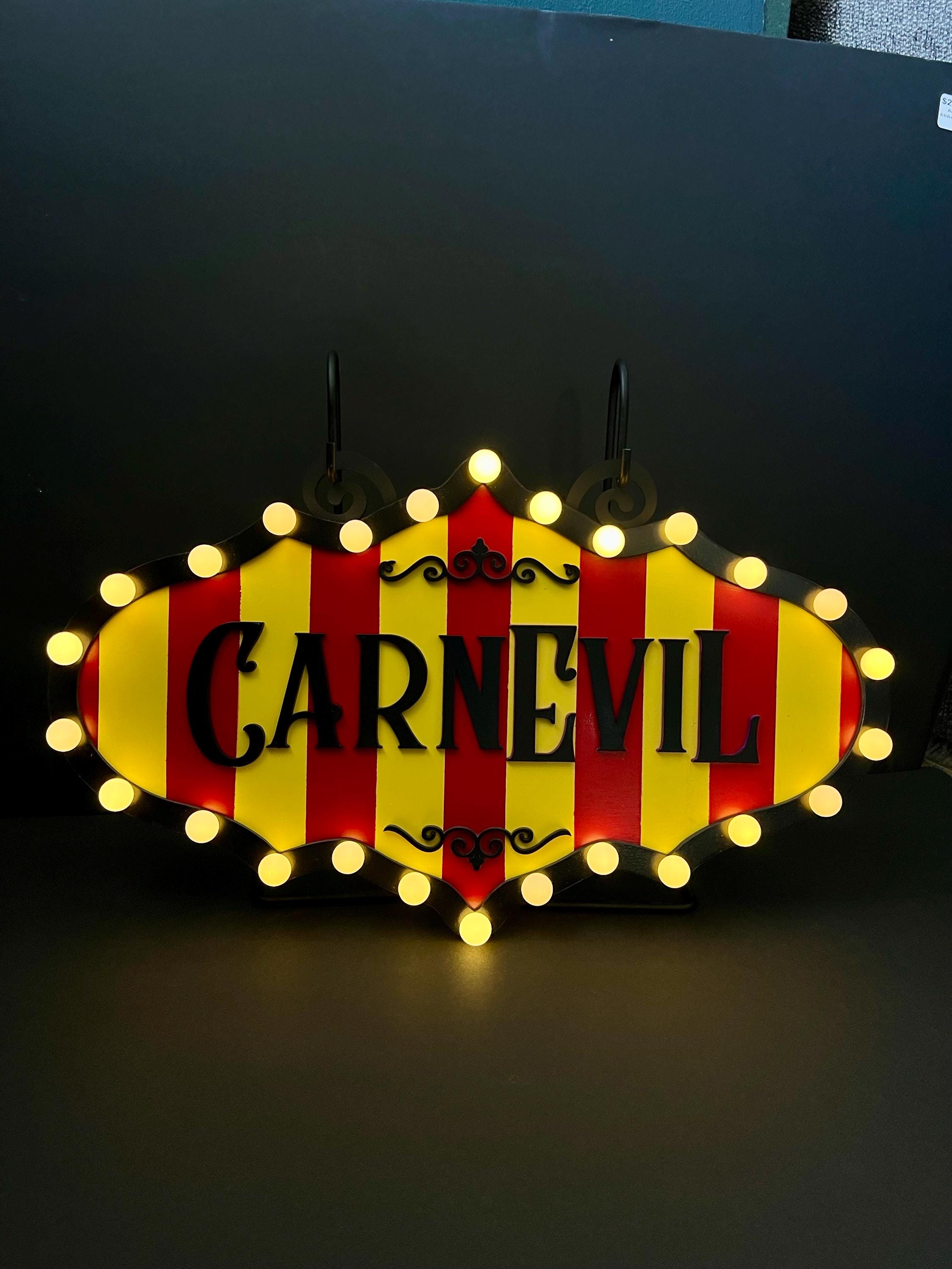 Carnevil Light-up Marquee Sign Freak Show Circus - Etsy