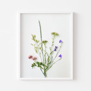 Foraged Colorado Wildflowers Art Print, Colorado Botanical Art, Foraged Plant Art, Nature Flat Lay, Hyper-realistic Flowers Photo