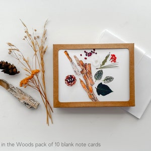 All Occassion Colorado Note Cards | Winter in the Woods Theme | Set of 10 | Wildflowers Blank Notecard Set Gift for Her, Floral Stationary