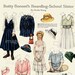 BETTY BONNET Paper Dolls DIGITAL Download Boarding School Sister Fancy Clothes Hats Dresses ...
