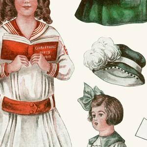 Christmas BETTY BONNET Paper Dolls DIGITAL Bride Doll Xmas Presents Holly Winter Clothing ...