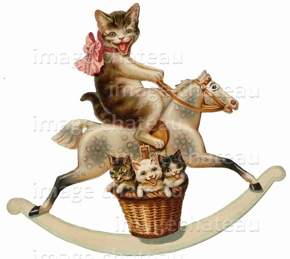 cat rocking horse