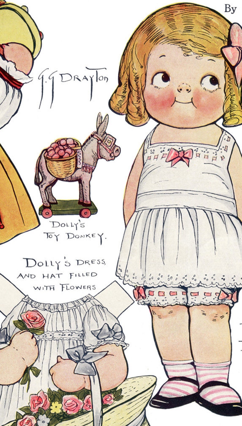 DOLLY DINGLE Paper Dolls DIGITAL Download by Grace Drayton Etsy