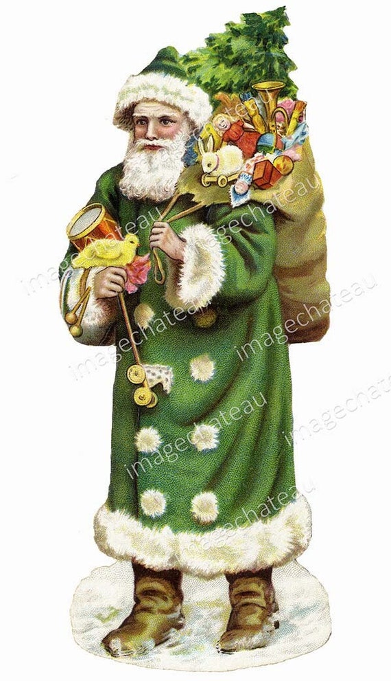 green emerald velvet dress Amazon.com: ArtExpert Christmas postcard with Santa Claus wearing green  robes by Missouri History Museum