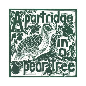 Twelve Days of Christmas Cards: Lino Cut Greetings Card Set