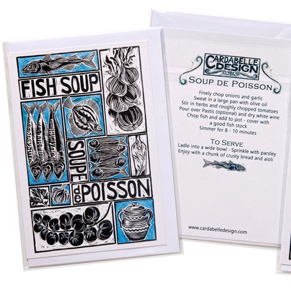 3 X Illustrated Recipe Greetings Cards Fish Onion And Etsy - working wine giver roblox