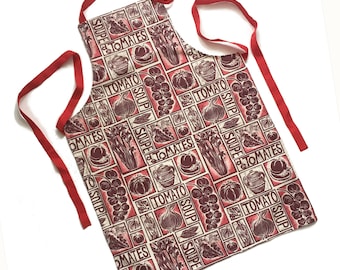Organic Cotton Apron: Roasted Tomato Soup Recipe Print