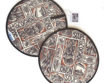 French Onion Soup Cooker Hob Covers: Organic Cotton, Illustrated Recipe