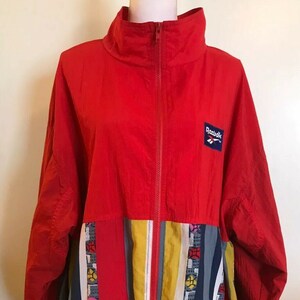 REEBOCK Golf Windbreaker Jacket Red XL Vintage 80&#39;s 90&#39;s